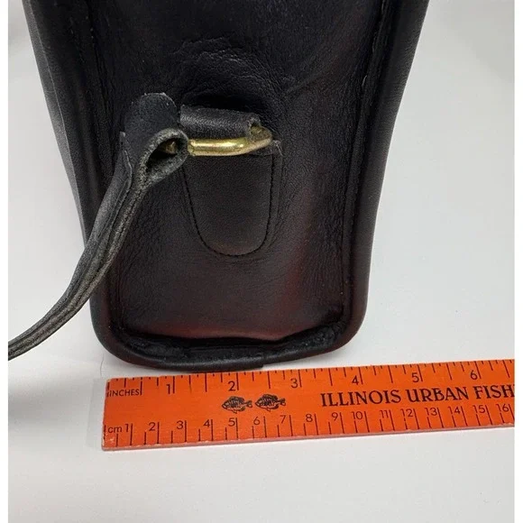 Vintage 80's Coach Swagger 9820 NYC Black Leather Crossbody Shoulder Bag - Picture 15 of 15